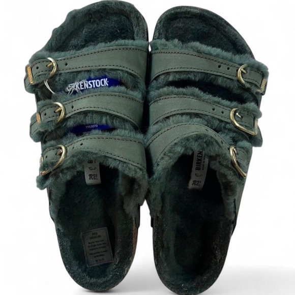 Birkenstock Shoes - Birkenstock Florida Fresh Sherling Thyme Sandals Women’s Size EU 38 US 7/7.5